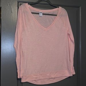PINK Long sleeve cotton pink top